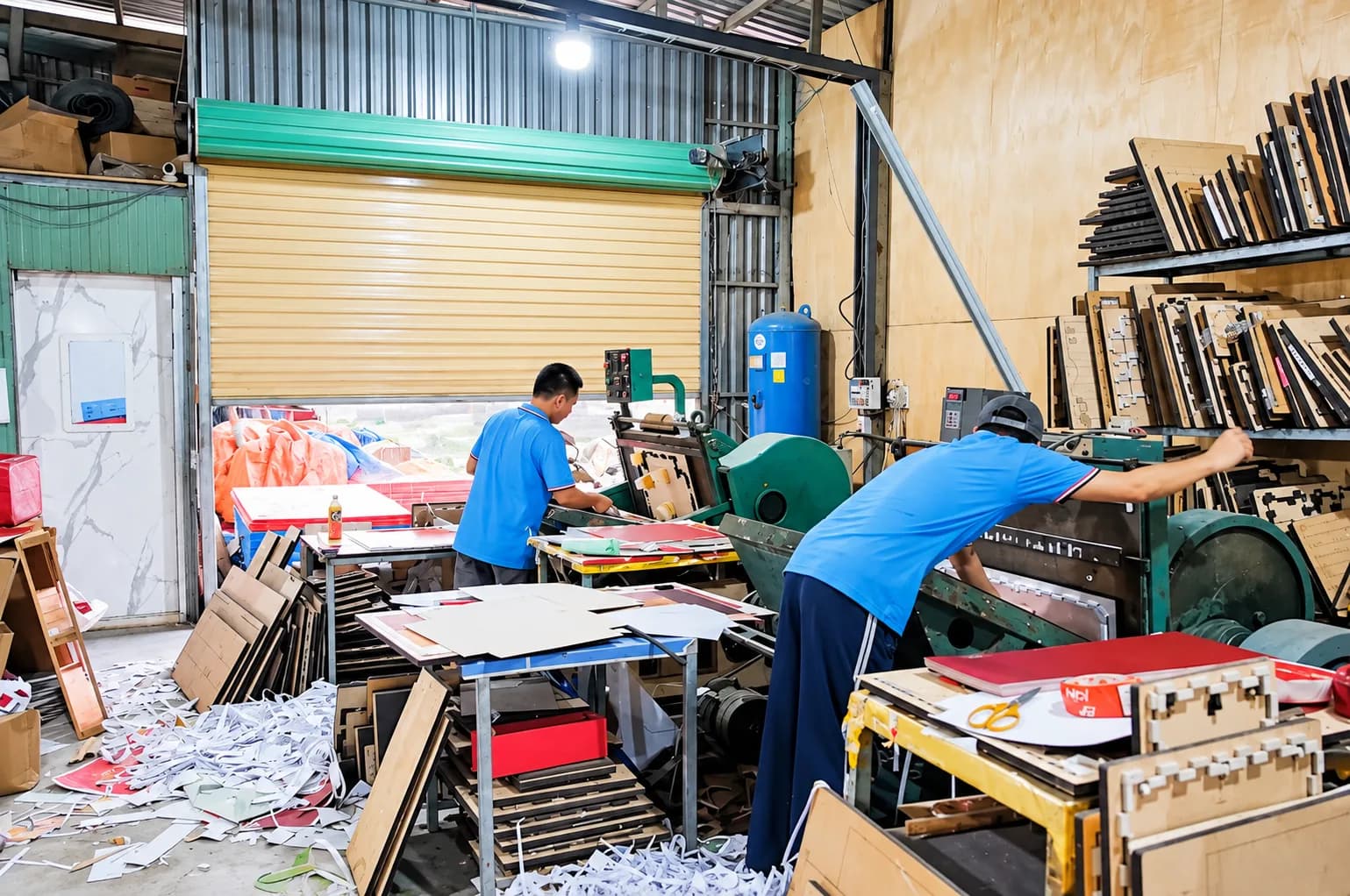 Khu vực bế hộp tại xưởng