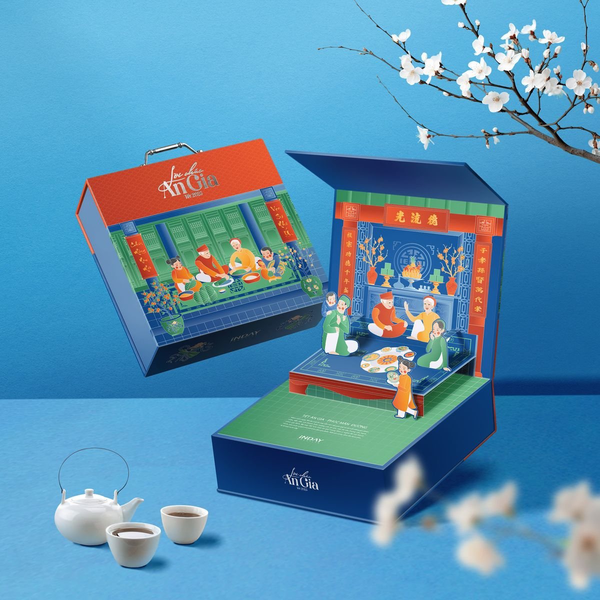 Mẫu hộp cứng cao cấp được sản xuất đồng bộ tại Vạn Lộc giúp nâng cao giá trị sản phẩm quà tặng doanh nghiệp.